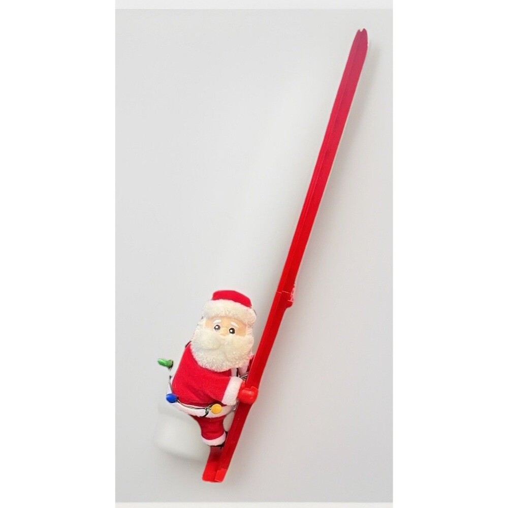Mr. Christmas Santa Claus Tabletop Climber Table Decor Musical 17" Lights *Read*